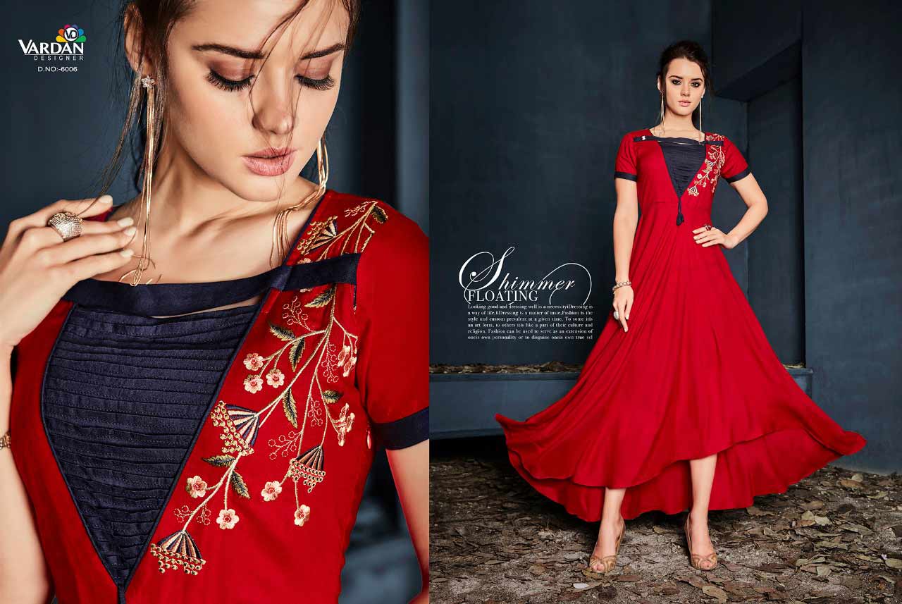Gulnaz Vol-1 Vardan Designer Long Kurta Gulnaz Vol-1 Vardan Designer Long Kurta